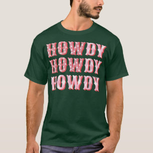 Camiseta Howdy Cowgirl Boots Bling Women Cuz Western Count