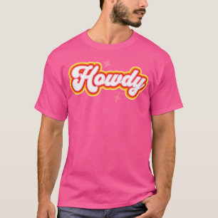 Camiseta Howdy Cute Cowgirl Disco Rodeo Country Costeira Pr