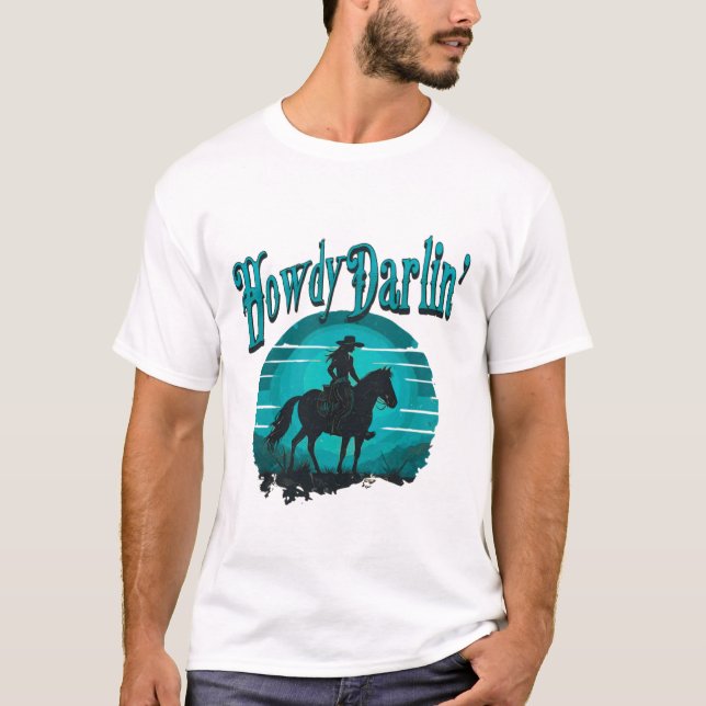 Camiseta Howdy Darlin' Western T-Shirt - Sois De Cowgirl Re (Frente)