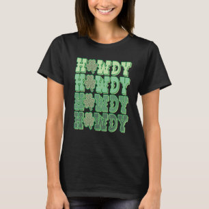 Camiseta Howdy Go Lucky Cowboy Western Dia de São Patrício 