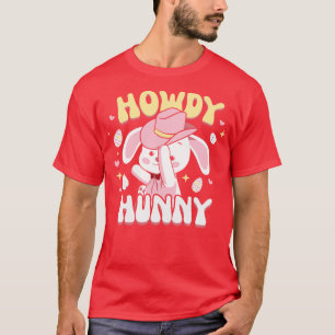 Camiseta Howdy Hunny Cute Country Western Bunny Ovos de Pás