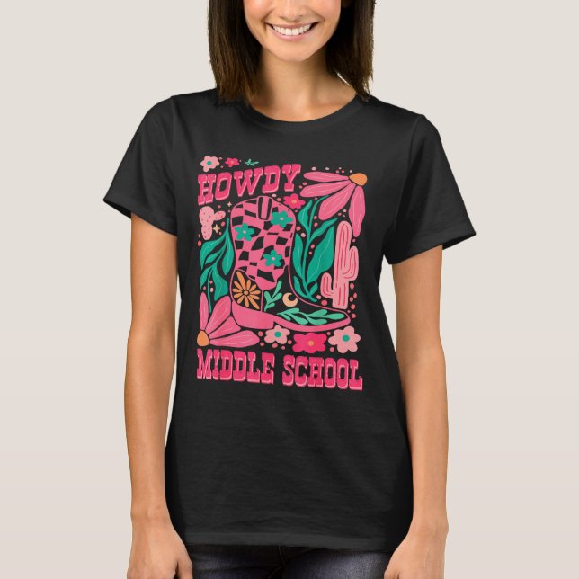 Camiseta Howdy Middle School Western Girl Country Rodeo Nk  (Frente)