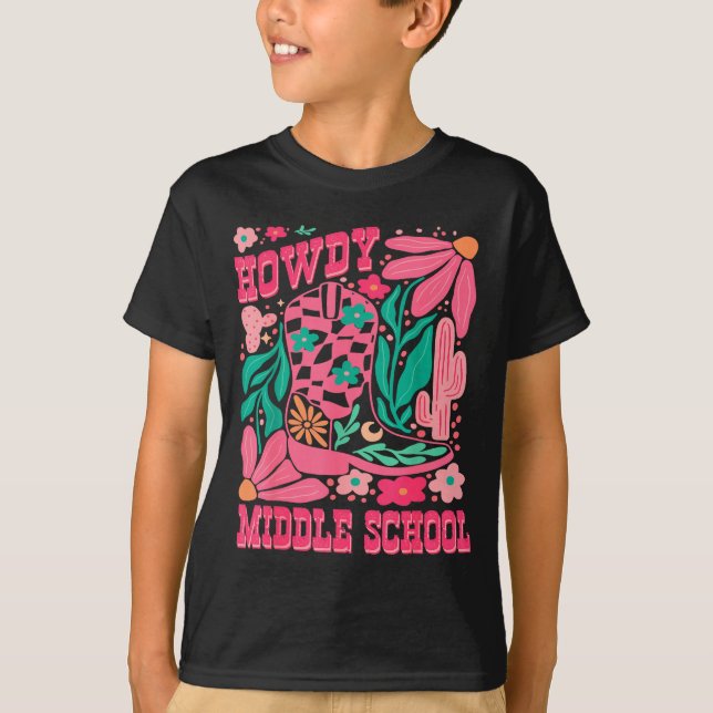 Camiseta Howdy Middle School Western Girl Country Rodeo Nk  (Frente)