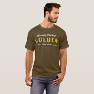 Camiseta Howdy povos! T-shirt dourado