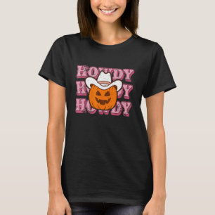 Camiseta Howdy Pumpkin Rodeo País Ocidental Cai No Sul