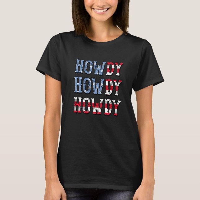 Camiseta Howdy Retro Cowgril & Cowboy Western Rodeo Texas 4 (Frente)