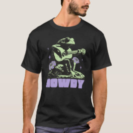 Camiseta Howdy Sapo tocando guitarra Cute e Quirky