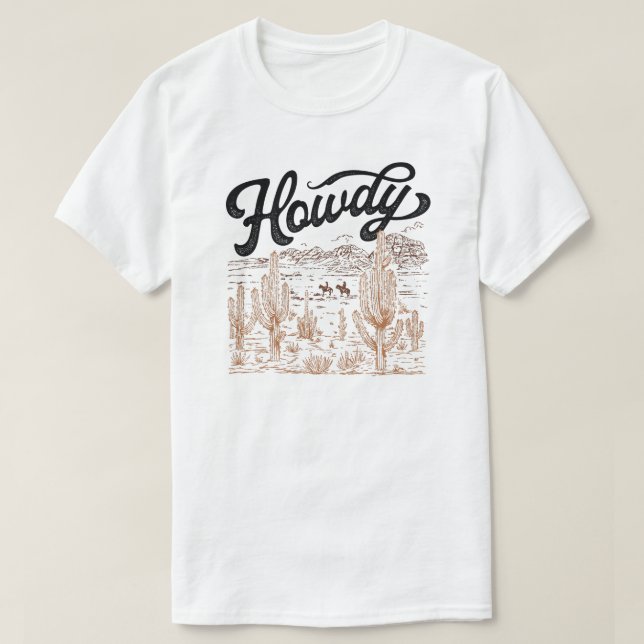 Camiseta Howdy Western (Frente do Design)