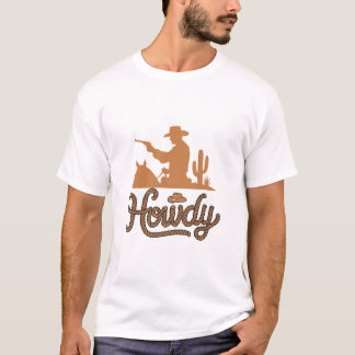 Camiseta Howdy Western Cowboy, Ventiladores Rodeo