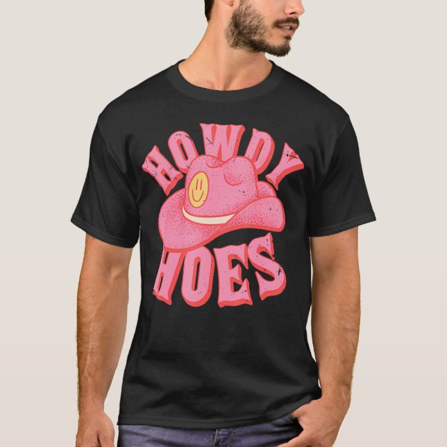 Camiseta Howes Hoes Rosa Retrorando Cubra-Garota Engraçado (Frente)