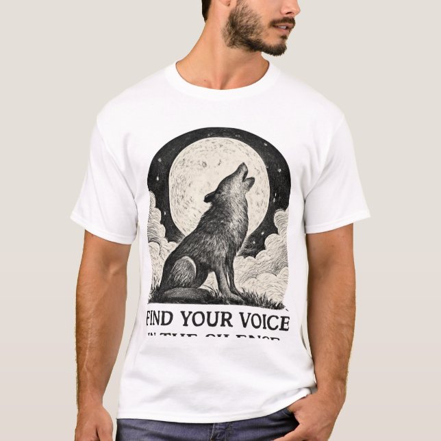 Camiseta Howf Moon - Encontre sua Arte de Voz (Frente)
