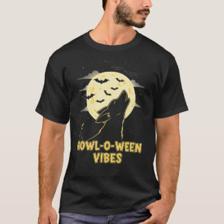 Camiseta Howl-o-entre Vibes - T-Shirt do Cachorro Engraçado