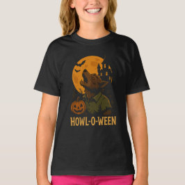 Camiseta Howl-O-Ween Halloween T-Shirt - Lobisomem Engraçad