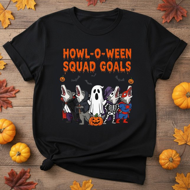 Camiseta Howl-o-ween Squad Goals – Funny Halloween (Criador carregado)