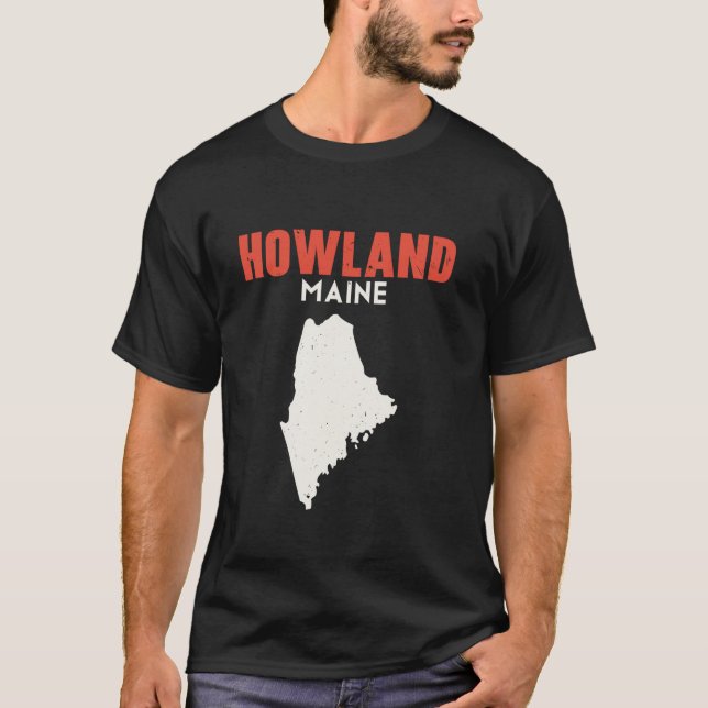 Camiseta Howland Maine EUA State America Viagem Mainer (Frente)