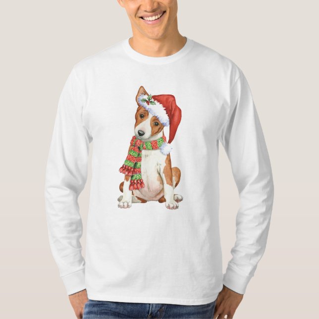 Camiseta Howliday feliz Basenji (Frente)