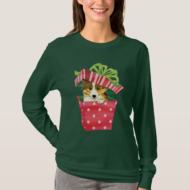 Camiseta Howlidays feliz Sheltie (Frente)
