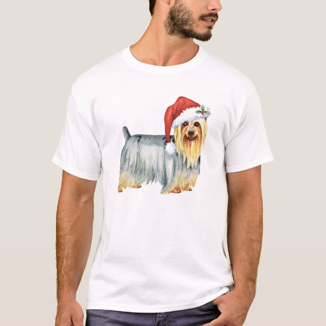 Camiseta Howlidays feliz Terrier de seda (Frente)