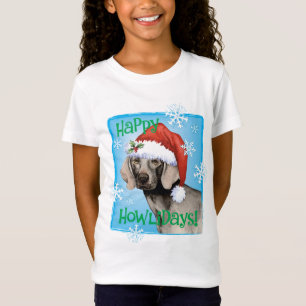 Camiseta Howlidays feliz Weimaraner