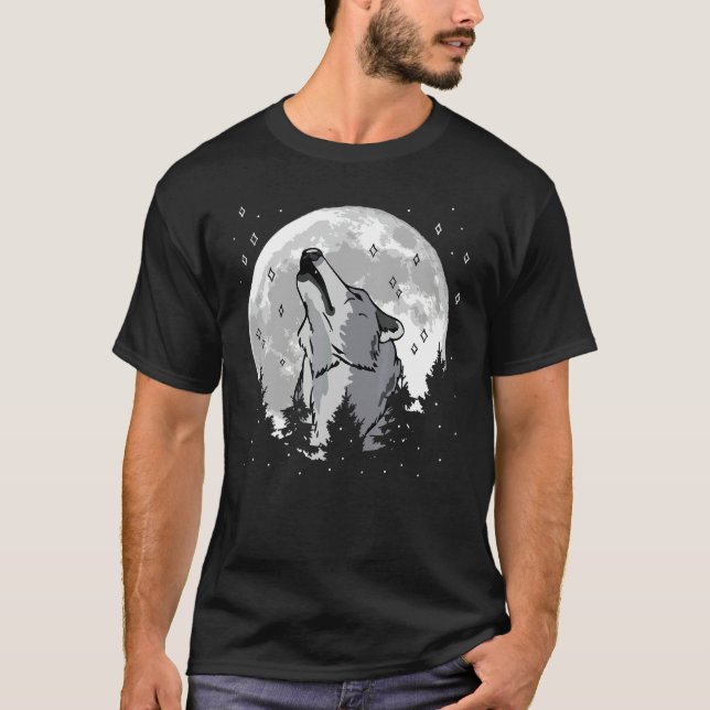 Camiseta Howling At The Moon Wolves Wolf 2 (Frente)