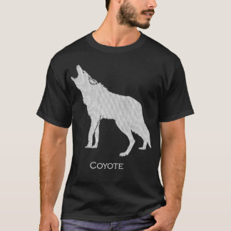 Camiseta Howling Coyote desenhando Estilo de Silhueta