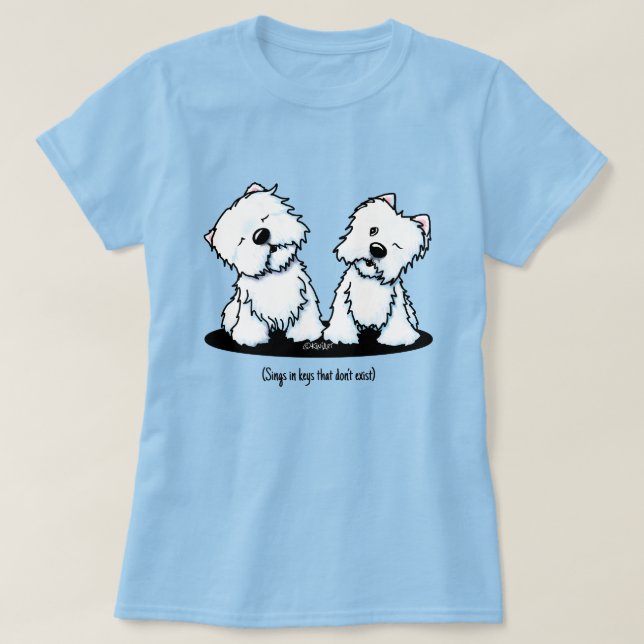 Camiseta Howling KiniArt Westie Dogs T-Shirt (Frente do Design)