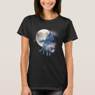 Camiseta Howling Predator Amante de os animais Floresta de