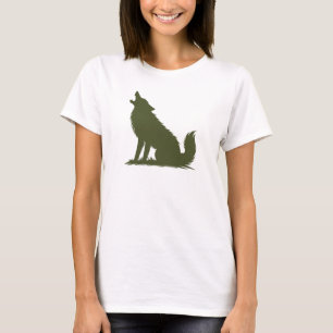 Camiseta Howling Wolf, Amante de os animais