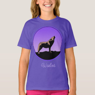 Camiseta Howling Wolf at Sunset - Original Willife Art T-