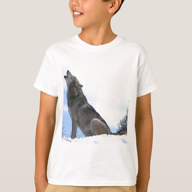 Camiseta Howling Wolf in Snow (Frente)