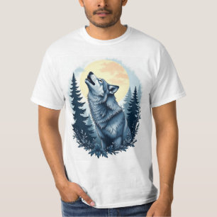 Camiseta Howling Wolf Sob Luz