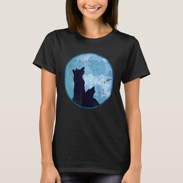 Camiseta Howling Wolves Pack Predator Forest Moonliling (Frente)