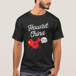 Camiseta Howzit China Mapeia a África do Sul Pai Piada 1