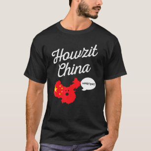 Camiseta Howzit China mapeia Piada Pai da África do Sul