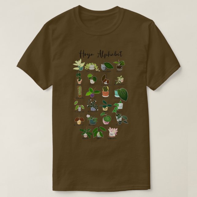 Camiseta Hoya Alphabet  (Frente do Design)
