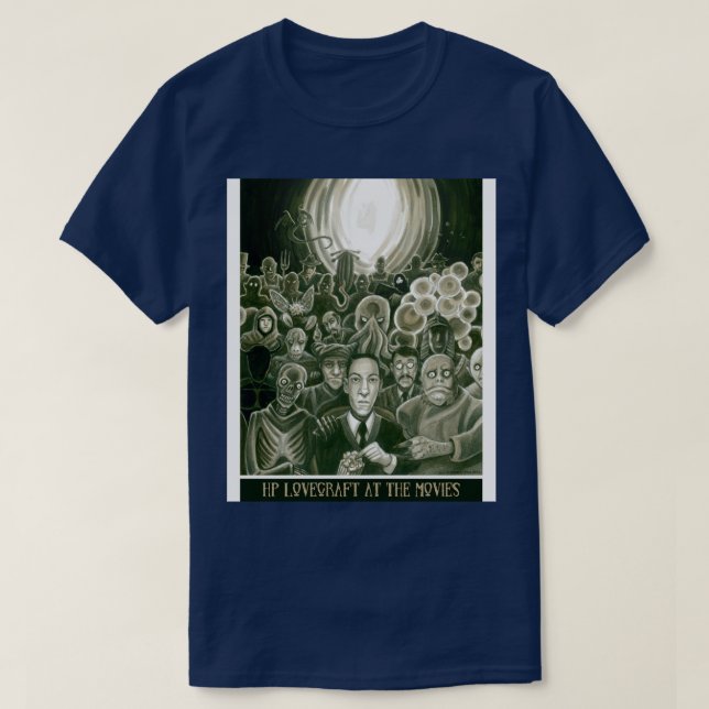 Camiseta HP Lovecraft Nos Filmes (Frente do Design)