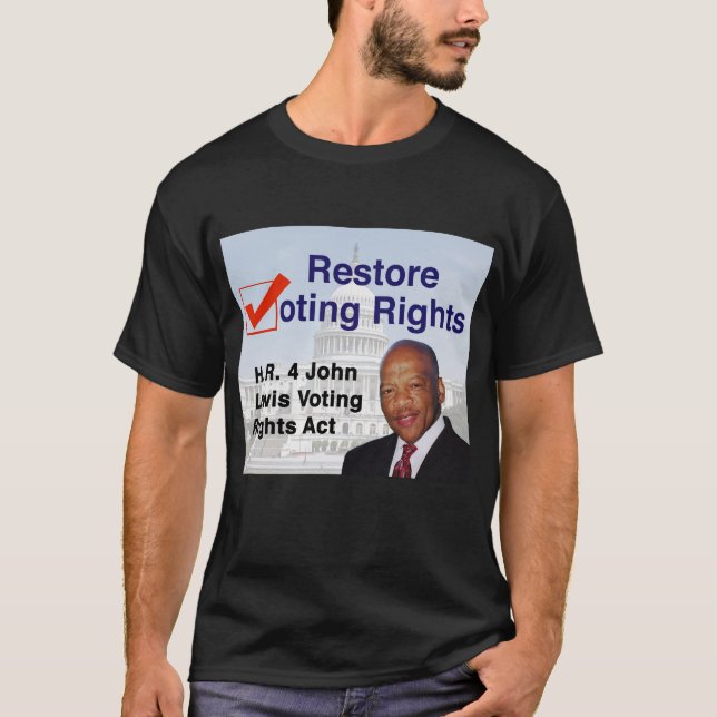 Camiseta HR4 John Lewis Voting Rights Act T-Shirt (Frente)