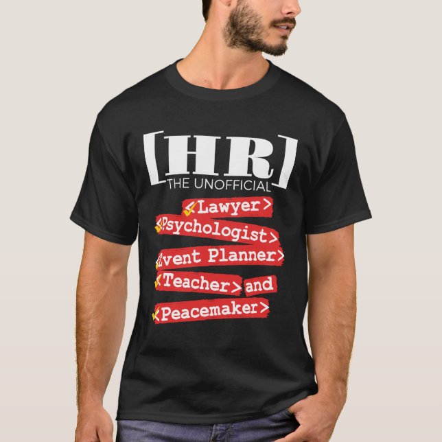 Camiseta HR Funcionarios de Recursos Humanos Engraçado Não  (Frente)