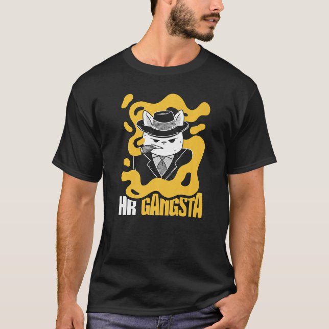 Camiseta HR Gangsta Costume Recursos Humanos (Frente)