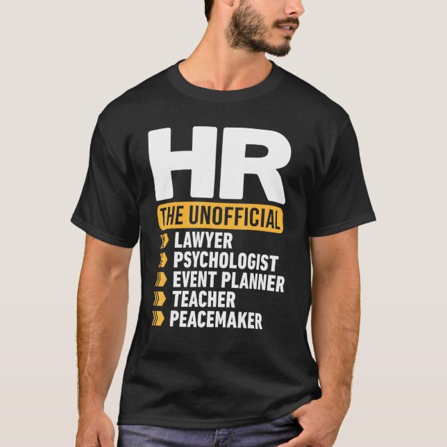 Camiseta HR The Unofficial Lawyer Psychologist Event Planne (Frente)