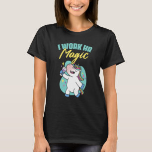 Camiseta HR Trabalho Magic Unicorn Recursos Humanos Gráfico