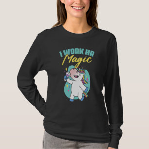 Camiseta Hr Work Magic Unicorn Human Resources Divertimento