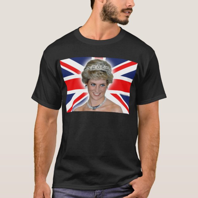Camiseta HRH Princesa Diana Union Jack (Frente)