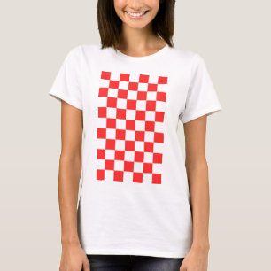 Camiseta Hrvatska Croácia Quadrados Vermelhos