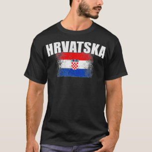 Camiseta Hrvatska Croácia Roots Croata Flag Vintage 