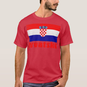 Camiseta Hrvatska Croata Faded Style Flag Design