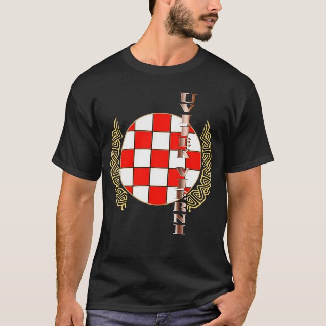 Camiseta hrvatska croatia do pleter do sahovnica do vjerni (Frente)