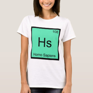 Camiseta HS - T-shirt do símbolo do elemento da química d