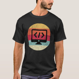 Camiseta HTML JavaScript CSS do desenvolvedor da Web da Ret
