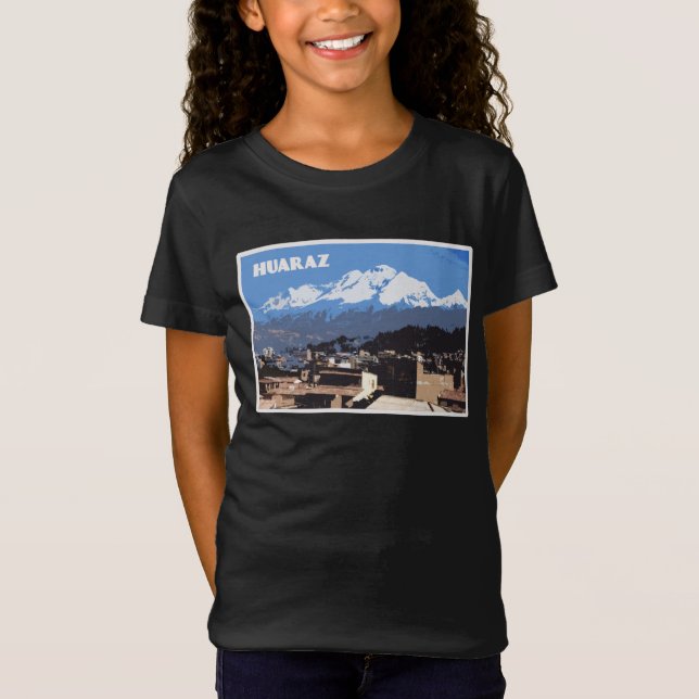 Camiseta Huaraz Peru: Vista de Montanha Huascarin (Frente)